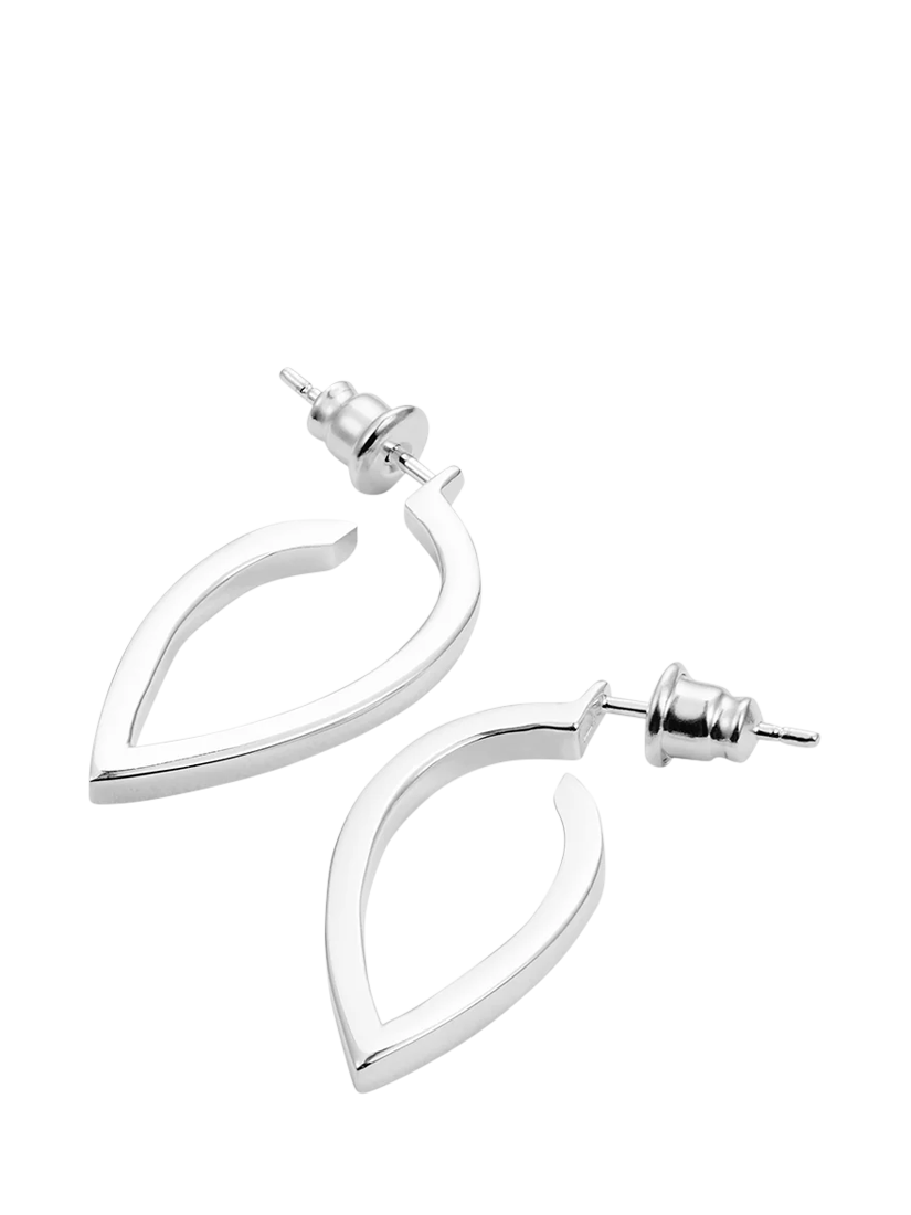 Product image 2 of 4, which shows Toolally Large Loop Earrings, Silver