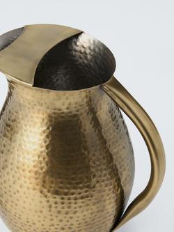 John Lewis Hammered Stainless Steel Jug, 2.5L, Gold - view 2, Gold