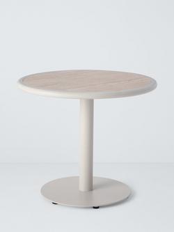 John Lewis Holte Round Garden Dining Table, 90cm, Beige, Beige