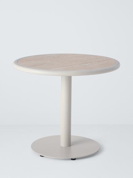 John Lewis Holte Round Garden Dining Table, 90cm, Beige, Beige