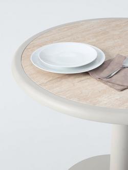 John Lewis Holte Round Garden Dining Table, 90cm, Beige - view 2, Beige
