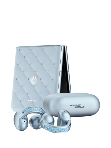 Motorola Razr 60 Foldable Smartphone, 8GB RAM, 6.9”, 5G, SIM Free, 256GB, Brilliant Collection with Crystals by Swarovski, White - view 2, White