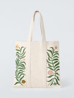 John Lewis x Anine Cecilie Iversen Floral Tote Bag, Green - view 2, Green