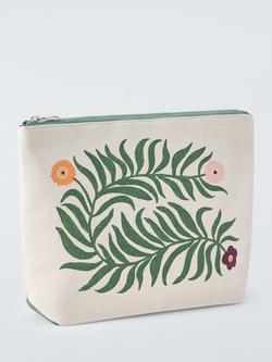 John Lewis x Anine Cecilie Iversen Floral Pouch Bag, Green, Green