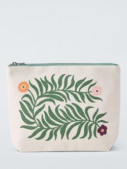 John Lewis x Anine Cecilie Iversen Floral Pouch Bag, Green - view 2, Green