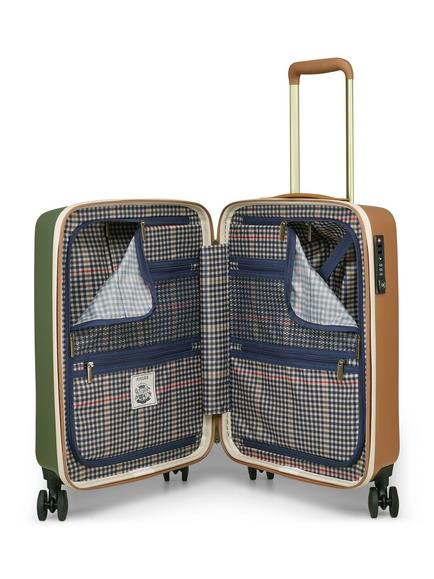 Joules Heritage Cabin Case, 31L, Olive & Tan - view 2, Olive & Tan