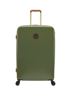 Joules Heritage Large Suitcase, Olive & Tan, Olive & Tan