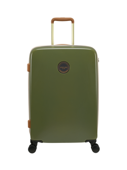 Joules Heritage Medium Suitcase, Olive & Tan, Olive & Tan
