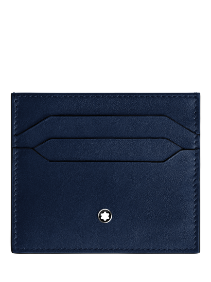 Montblanc Meisterstück Leather 6CC Card Holder, Ink Blue, Ink Blue