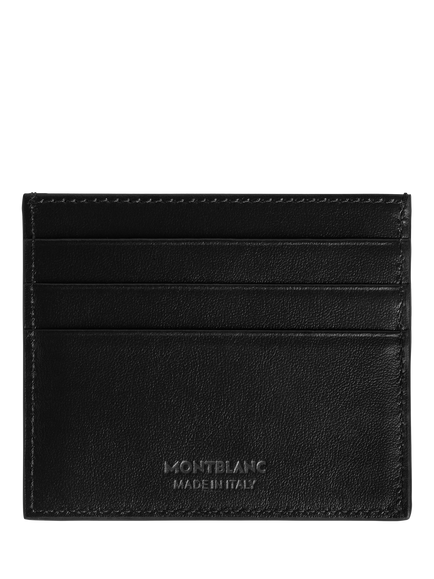 Montblanc Meisterstück Leather 6CC Card Holder, Ink Blue - view 2, Ink Blue