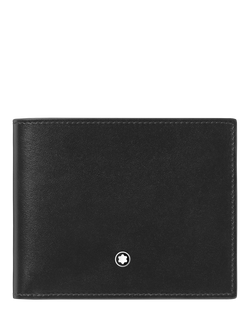 Montblanc Meisterstück Leather 6CC Bifold Wallet, Black, Black