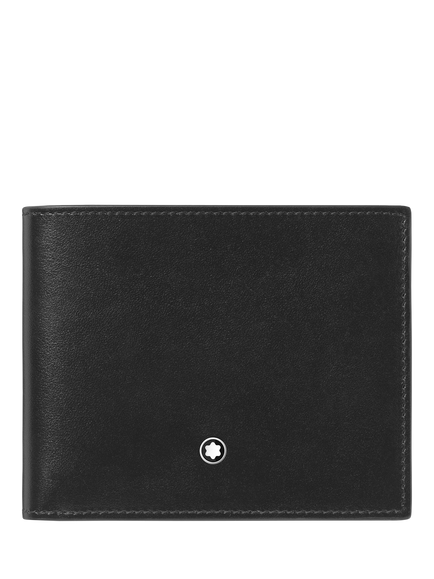 Montblanc Meisterstück Leather 6CC Bifold Wallet, Black, Black
