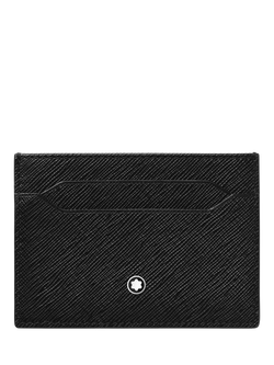 Montblanc Leather 5CC Card Holder, Black, Black