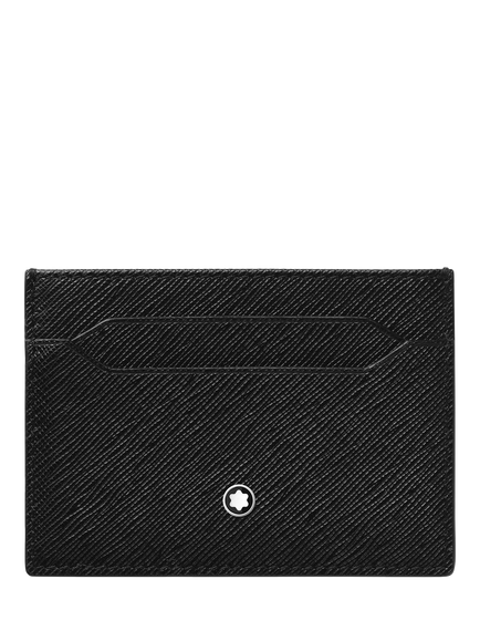 Montblanc Leather 5CC Card Holder, Black, Black