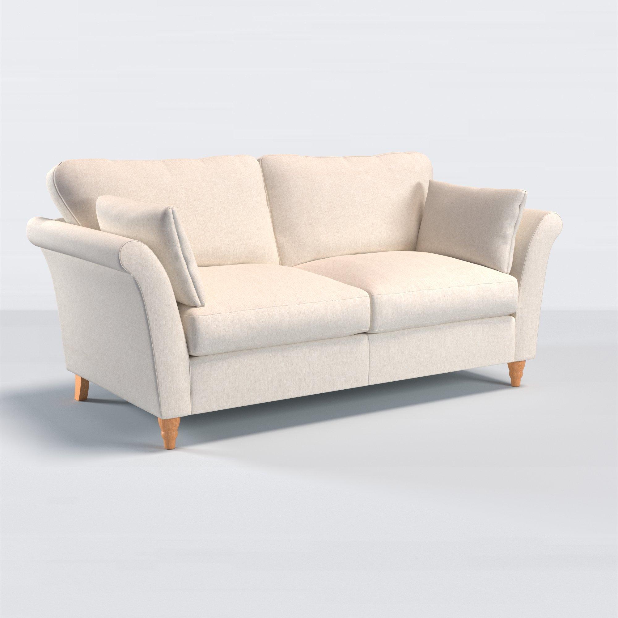 Sienna Range, John Lewis Sienna Large 3 Seater Sofa, Light Leg, Aquaclean Connie Natural