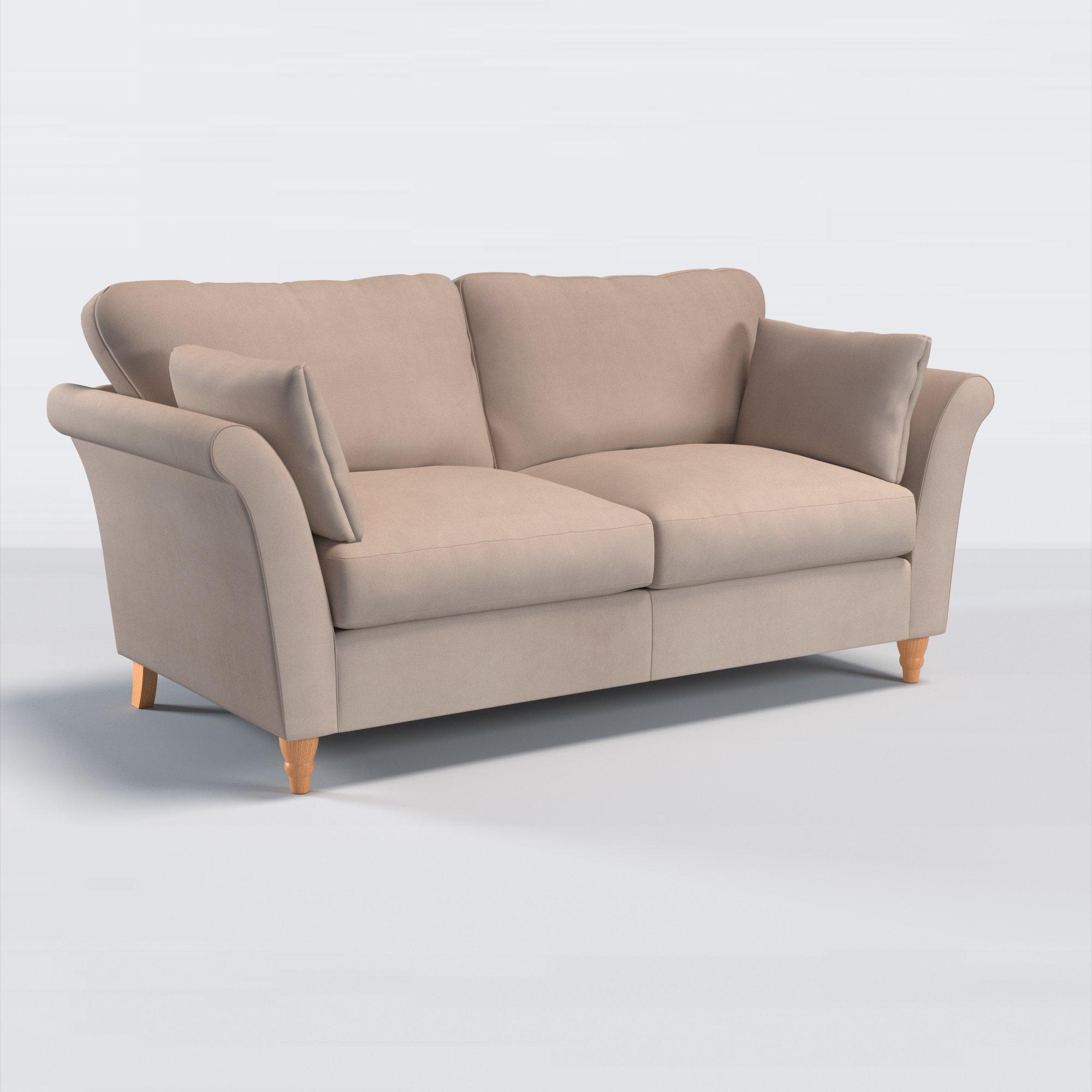Sienna Range, John Lewis Sienna Large 3 Seater Sofa, Light Leg, Easy Clean Eco Velvet Smoke