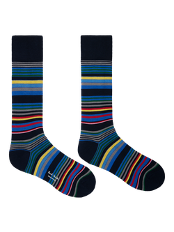 Paul Smith Cotton Rich Signature Stripe Socks, Multi - view 2, Multi