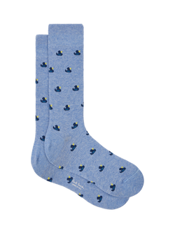 Paul Smith Norbert Duck Cotton Rich Socks, Blue Teal, Blue Teal
