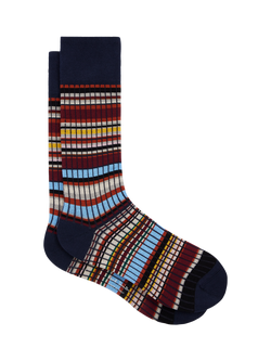 Paul Smith Rib Stripe Cotton Blend Socks, Multi, Multi Multi