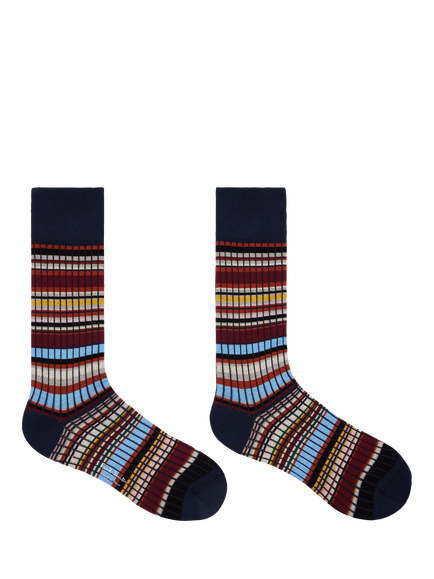 Paul Smith Rib Stripe Cotton Blend Socks, Multi - view 2, Multi Multi