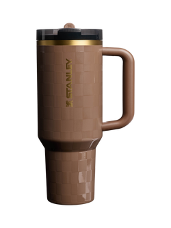 Stanley Quencher Stainless Steel ProTour Flip Straw Tumbler, 1.18L Espresso Check, Espresso Check