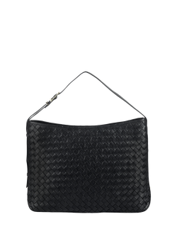 Apatchy London Holly Woven Leather Handbag, Black