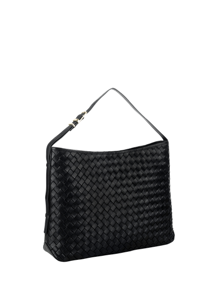 Apatchy London Holly Woven Leather Handbag - view 2, Black