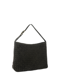 Apatchy London Holly Woven Suede Handbag, Chocolate - view 2, Chocolate