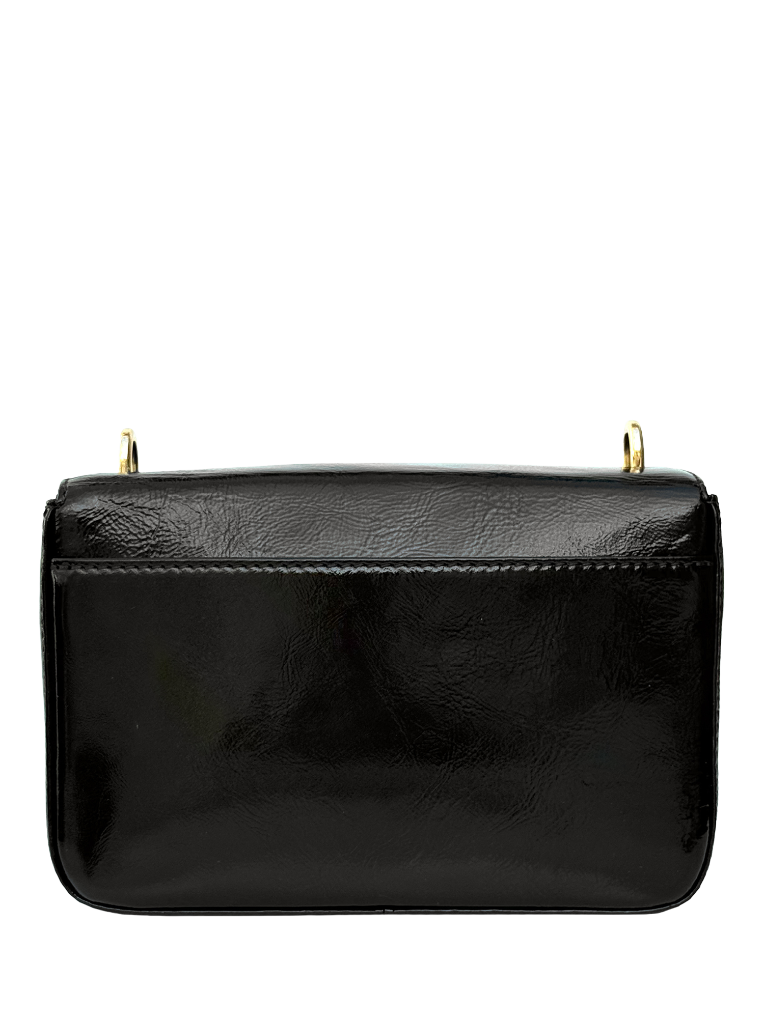 Product image 4 of 6, which shows Apatchy London Tilly Leather Shoulder Bag, Black