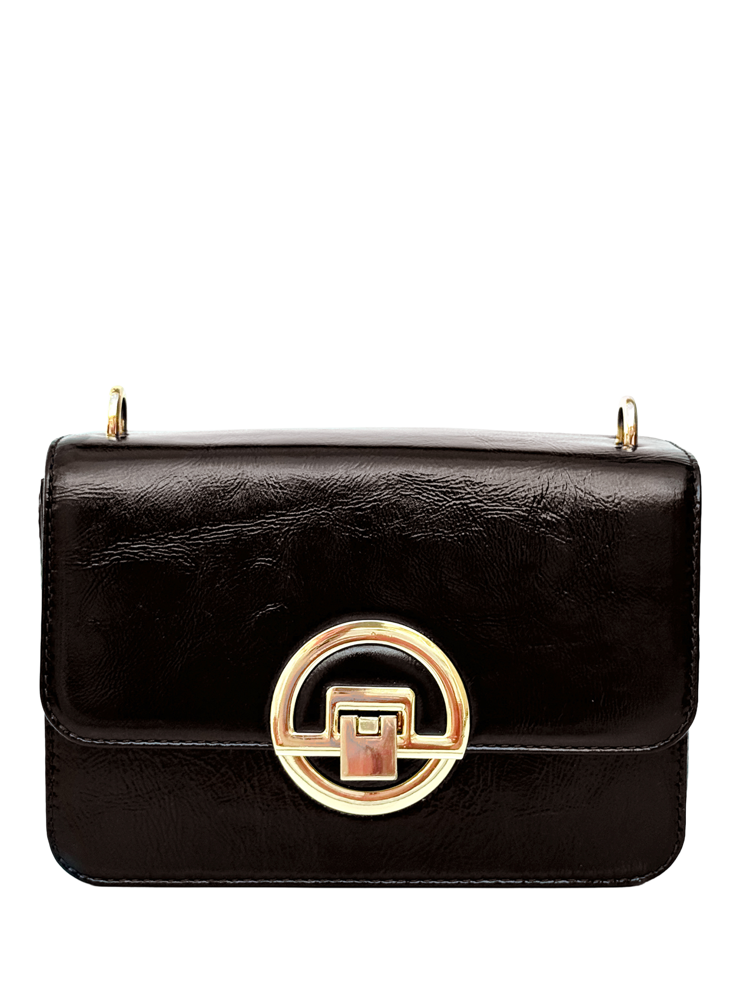 Product image 1 of 6, which shows Apatchy London Tilly Leather Shoulder Bag, Chocolate