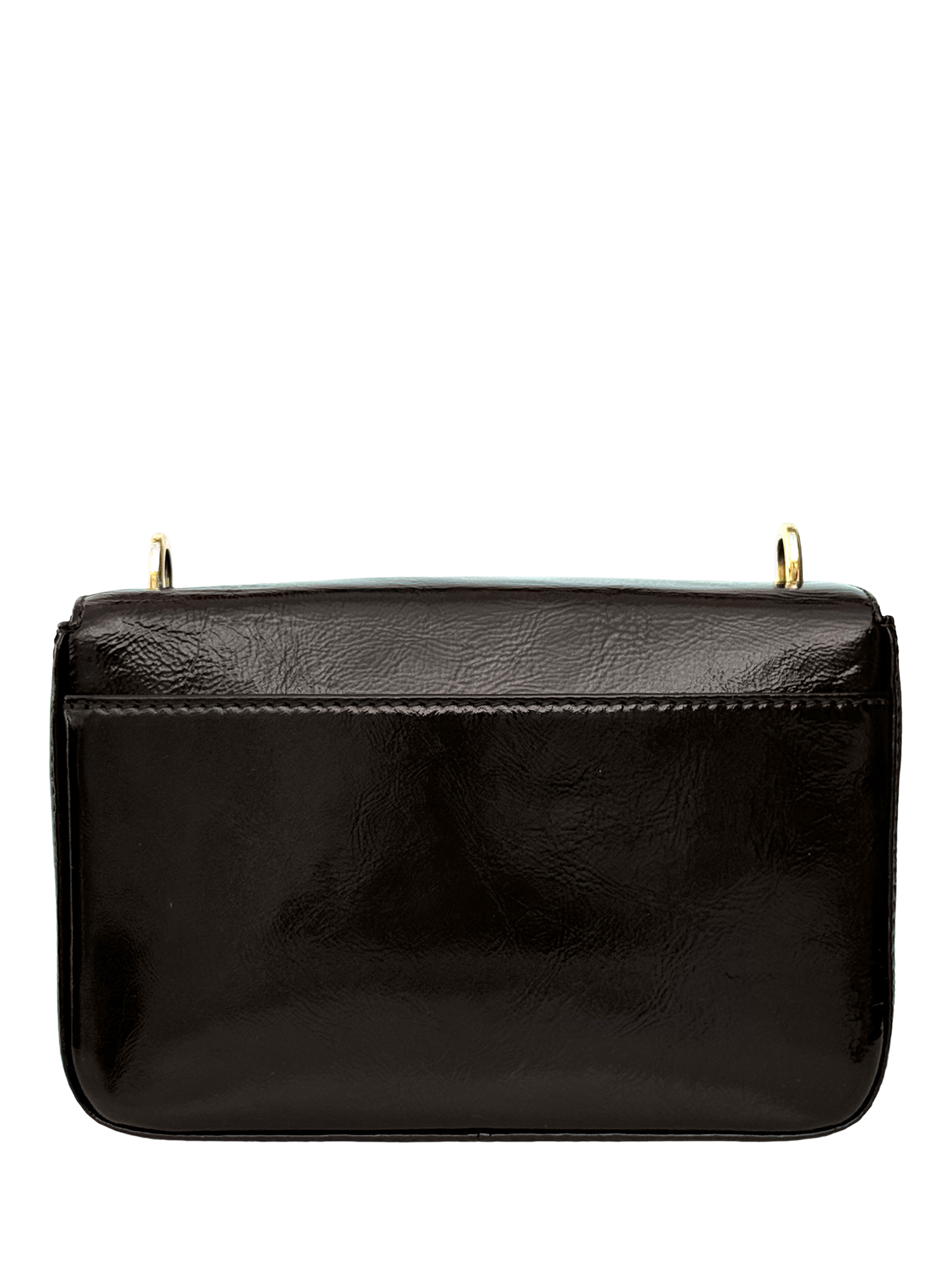 Product image 4 of 6, which shows Apatchy London Tilly Leather Shoulder Bag, Chocolate