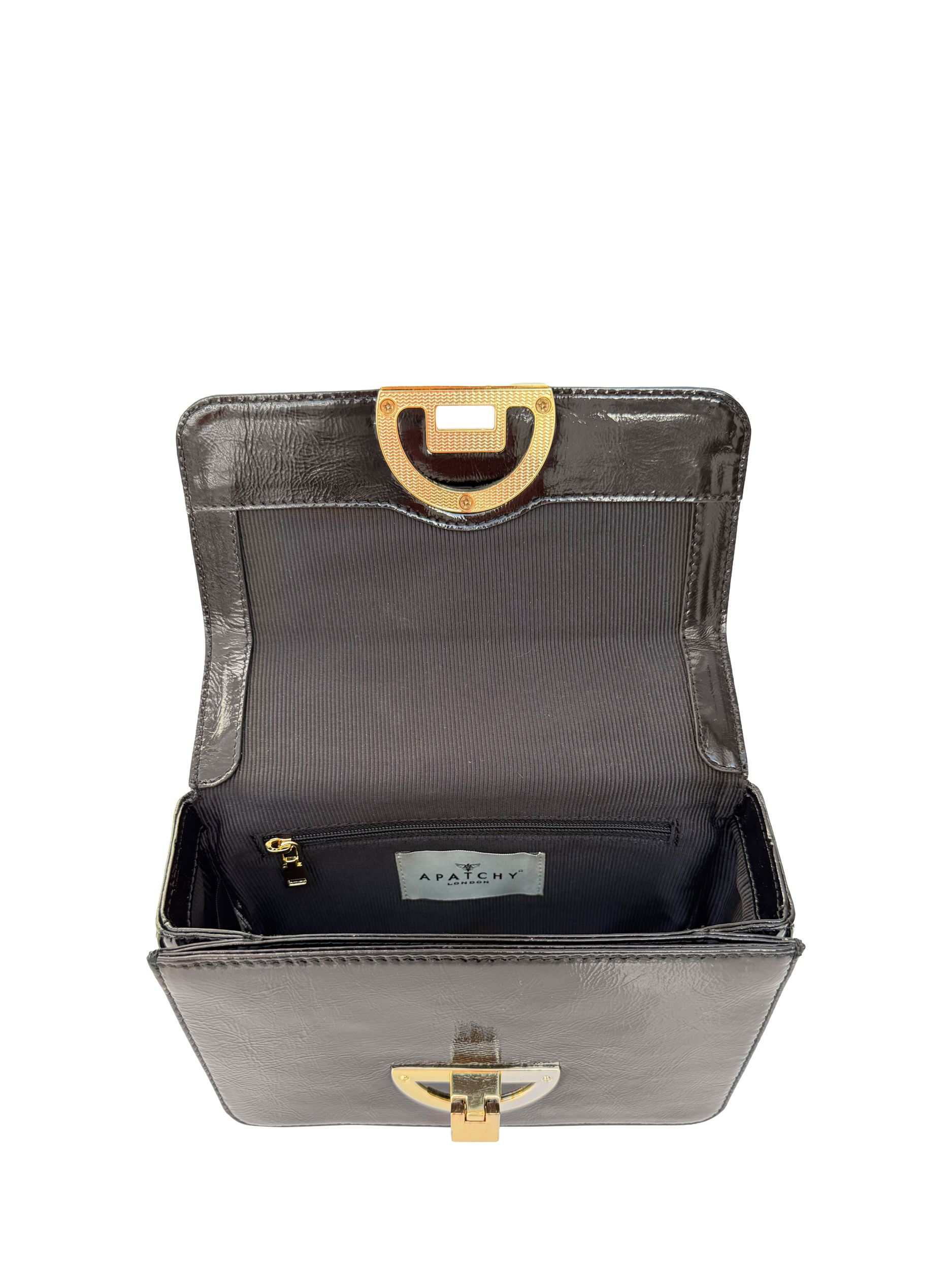 Product image 5 of 6, which shows Apatchy London Tilly Leather Shoulder Bag, Chocolate