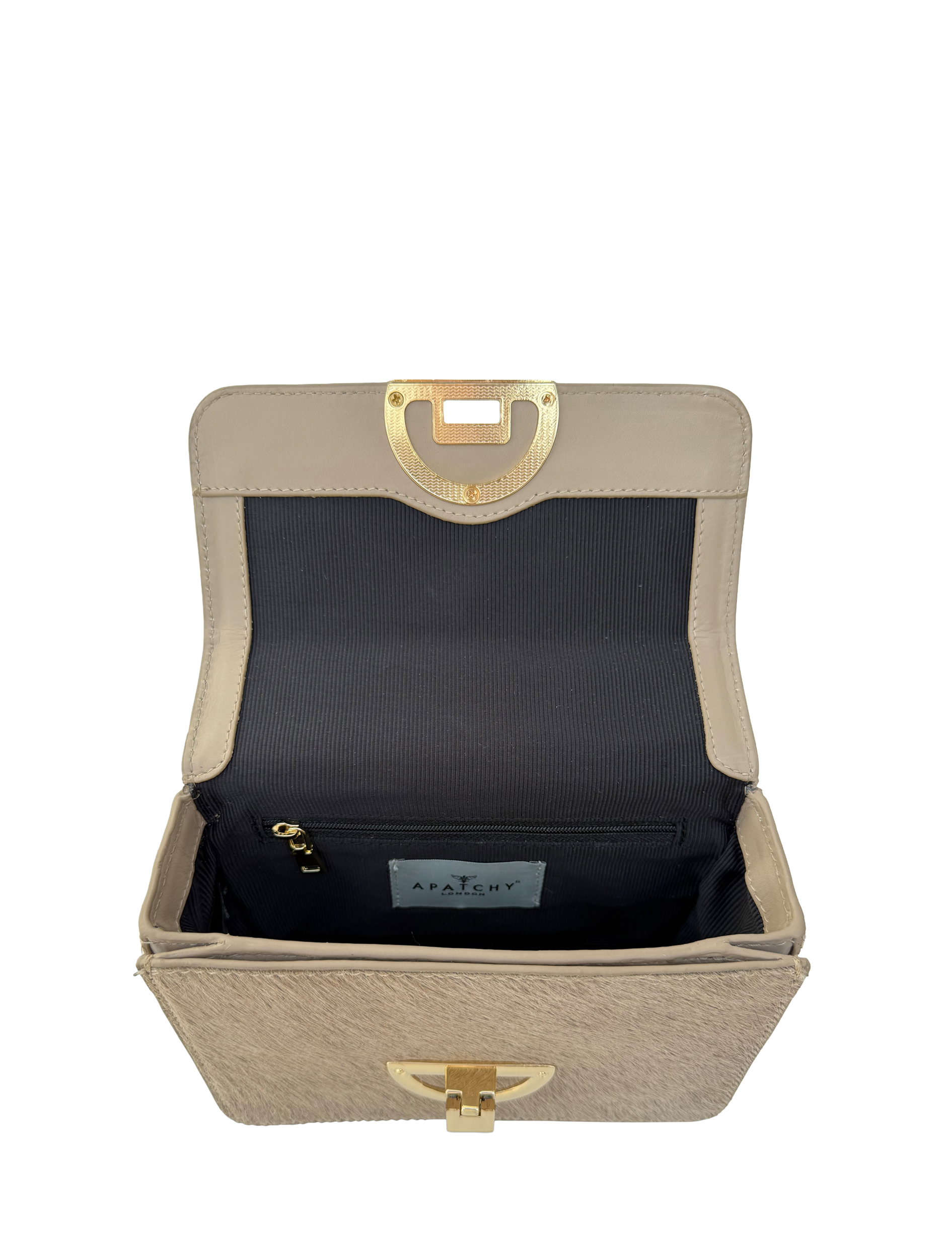 Product image 5 of 6, which shows Apatchy London Tilly Leather Shoulder Bag, Sand