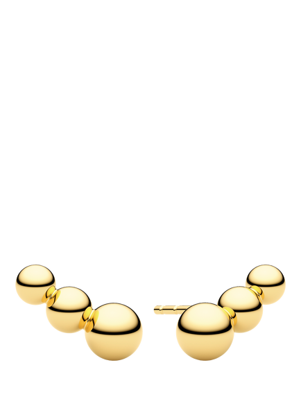 Sif Jakobs Jewellery Bormio Piccolo Climber Earrings, Gold Plated