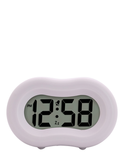 Acctim Nash Smartlite Soft-Touch Case Digital LCD Alarm Clock - view 2, Lavender