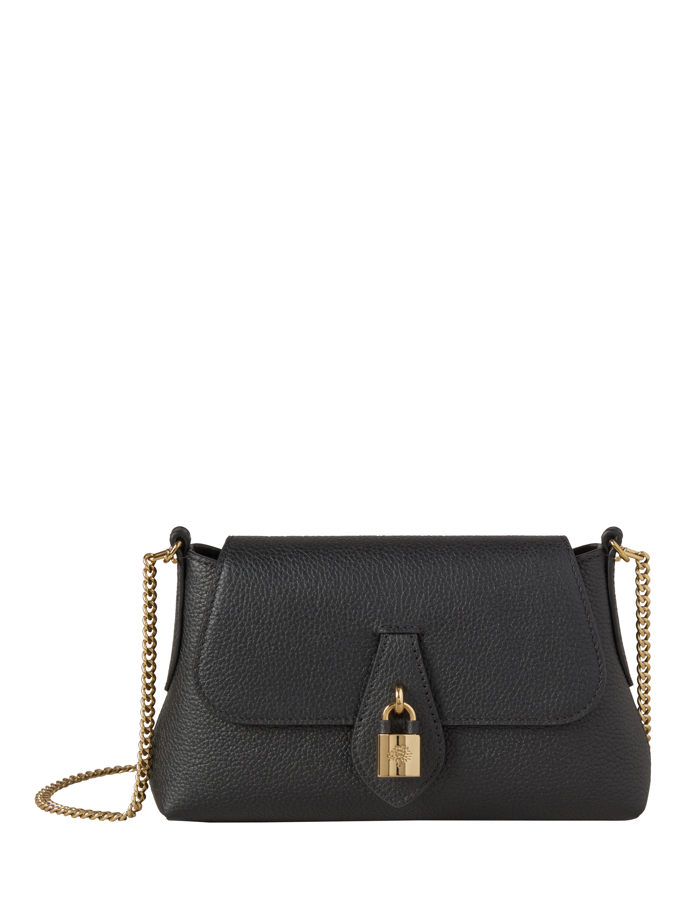 Product image 1 of 6, which shows Mulberry Eliza Mini Leather Chain Shoulder Bag, Black
