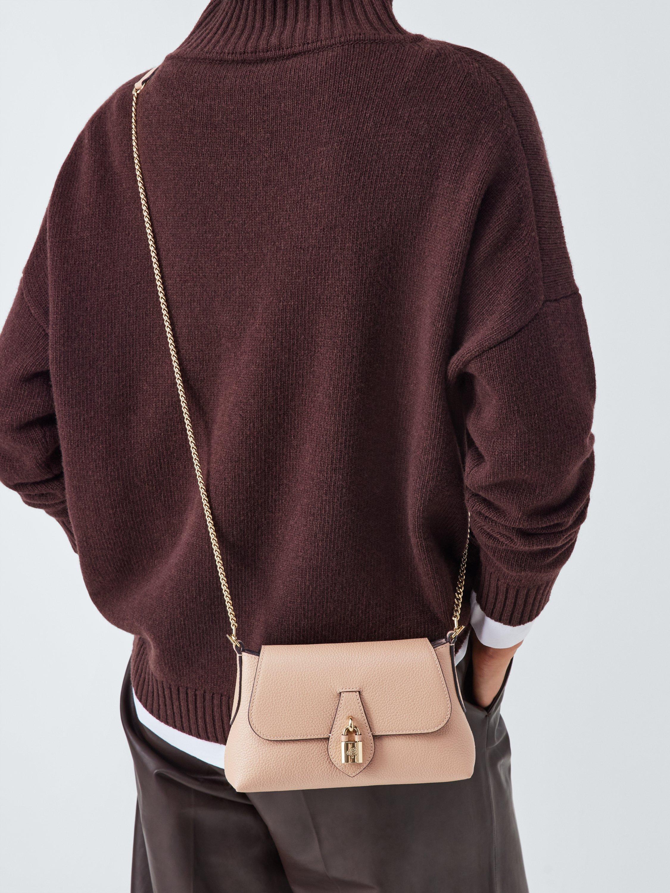 Product image 2 of 6, which shows Mulberry Eliza Mini Leather Chain Shoulder Bag, Rosewater