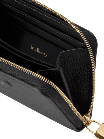Mulberry Eliza Small Zipped Leather Wallet - view 2, Black