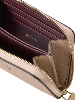 Mulberry Eliza Small Zipped Leather Wallet - view 2, Rosewater