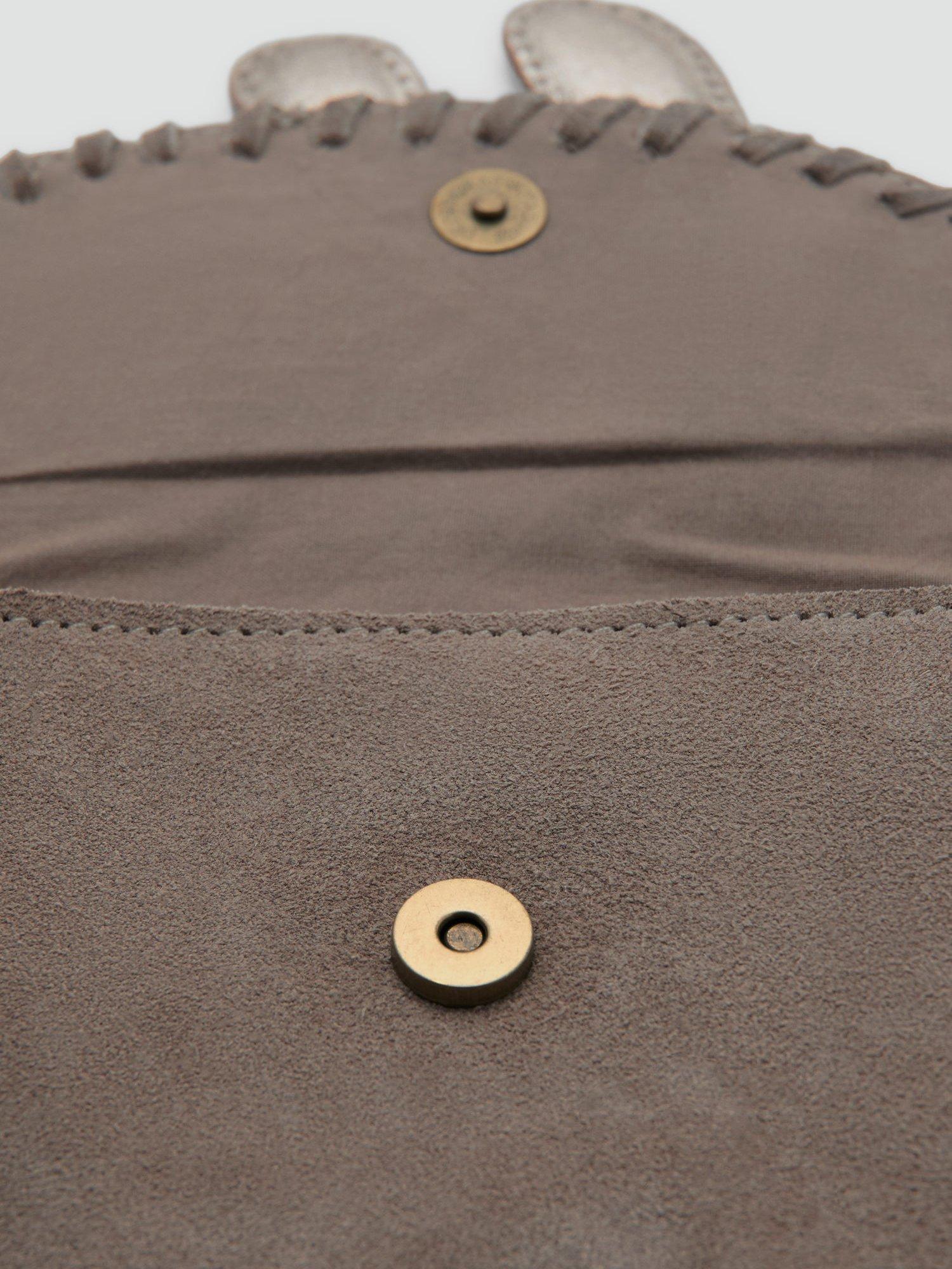 Product image 4 of 5, which shows Mango Doggy Suede Crossbody Bag, Taupe