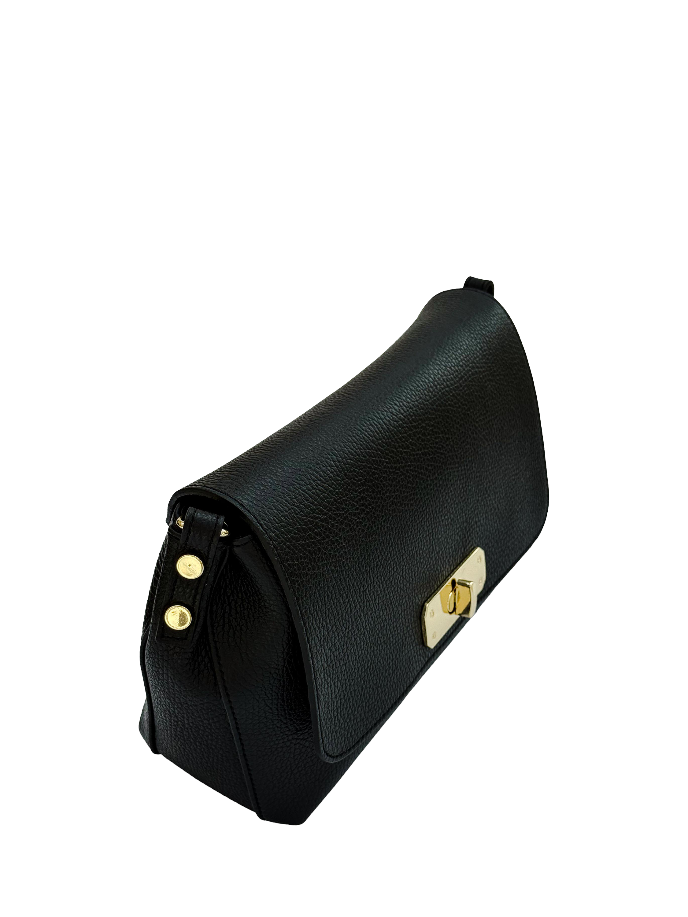 Product image 3 of 5, which shows Apatchy London Maisie Maxi Leather Shoulder Bag, Black