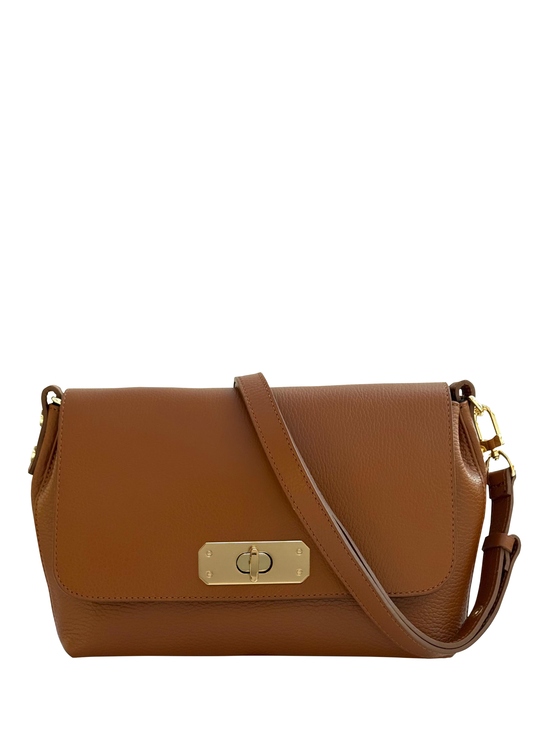 Product image 1 of 5, which shows Apatchy London Maisie Maxi Leather Shoulder Bag, Tan