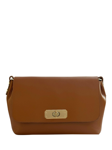 Apatchy London The Maisie Maxi Leather Crossbody Bag - view 2, Tan