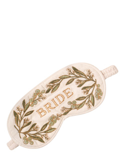 Elizabeth Scarlett Olive Branch Bride Eye Mask, Cream