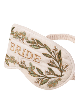 Elizabeth Scarlett Olive Branch Bride Eye Mask - view 2, Cream