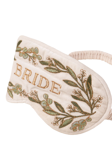 Elizabeth Scarlett Olive Branch Bride Eye Mask - view 2, Cream
