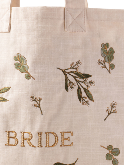 Elizabeth Scarlett Olive Branch Bride Cotton Tote Bag - view 2, Cream