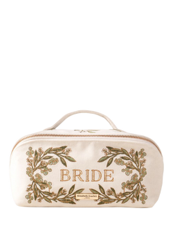 Elizabeth Scarlett Olive Branch Bride Flat Lay Pouch, Cream