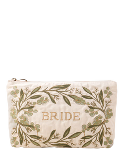 Elizabeth Scarlett Olive Branch Bride Pouch, Cream