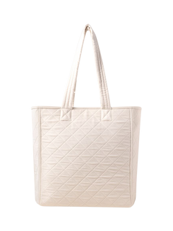 Elizabeth Scarlett Love Charm Velvet Tote Bag - view 2, Cream